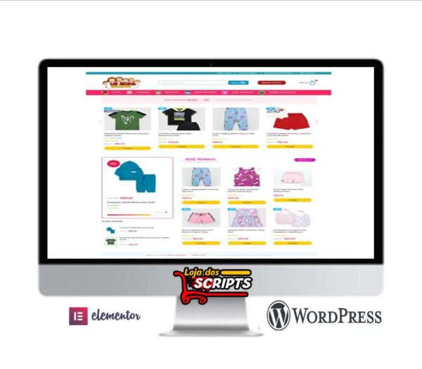 Loja Virtual Produtos Infantis - Elementor - WordPress - COD-8527